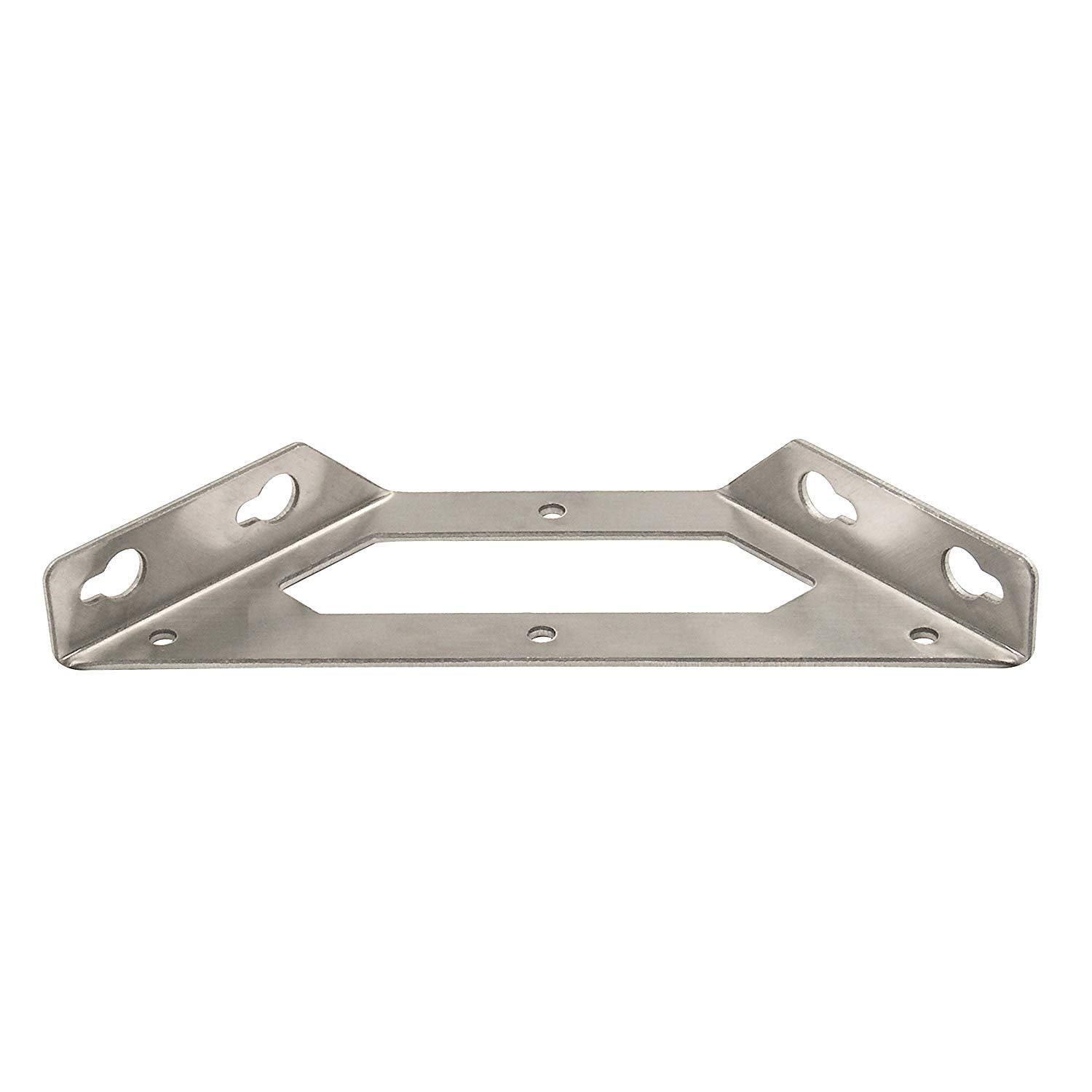 Rannb Trapeziform Angle Brackets Multi-Purpose Stainless Steel Corner Braces Large Size- 4pcs
