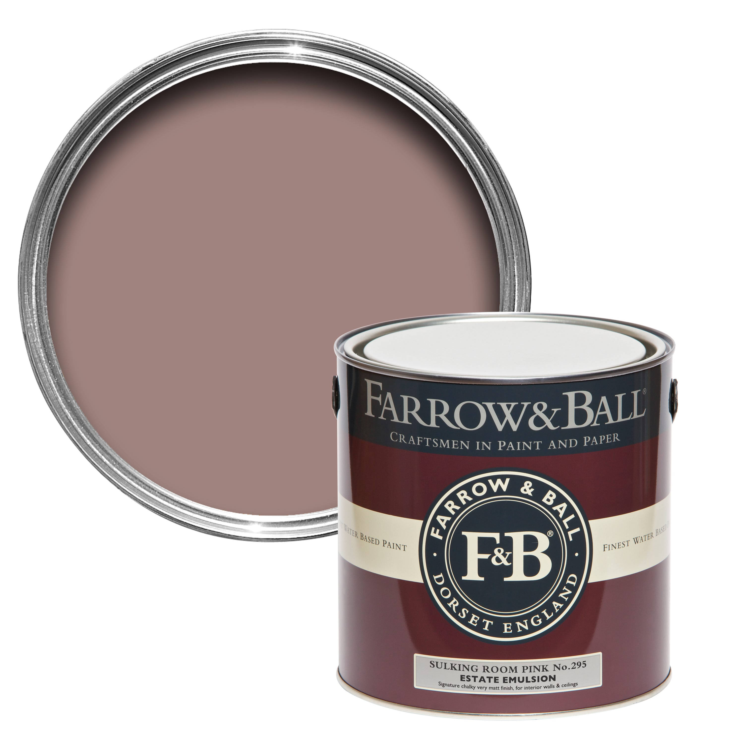 Farrow & Ball Sulking Room Pink Paint US Gallon Modern Emulsion No.295