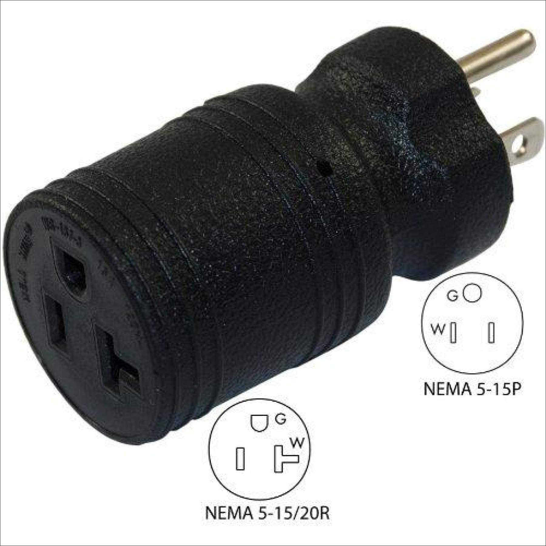 Conntek 30129 15A to 15/20A Plug Adapter