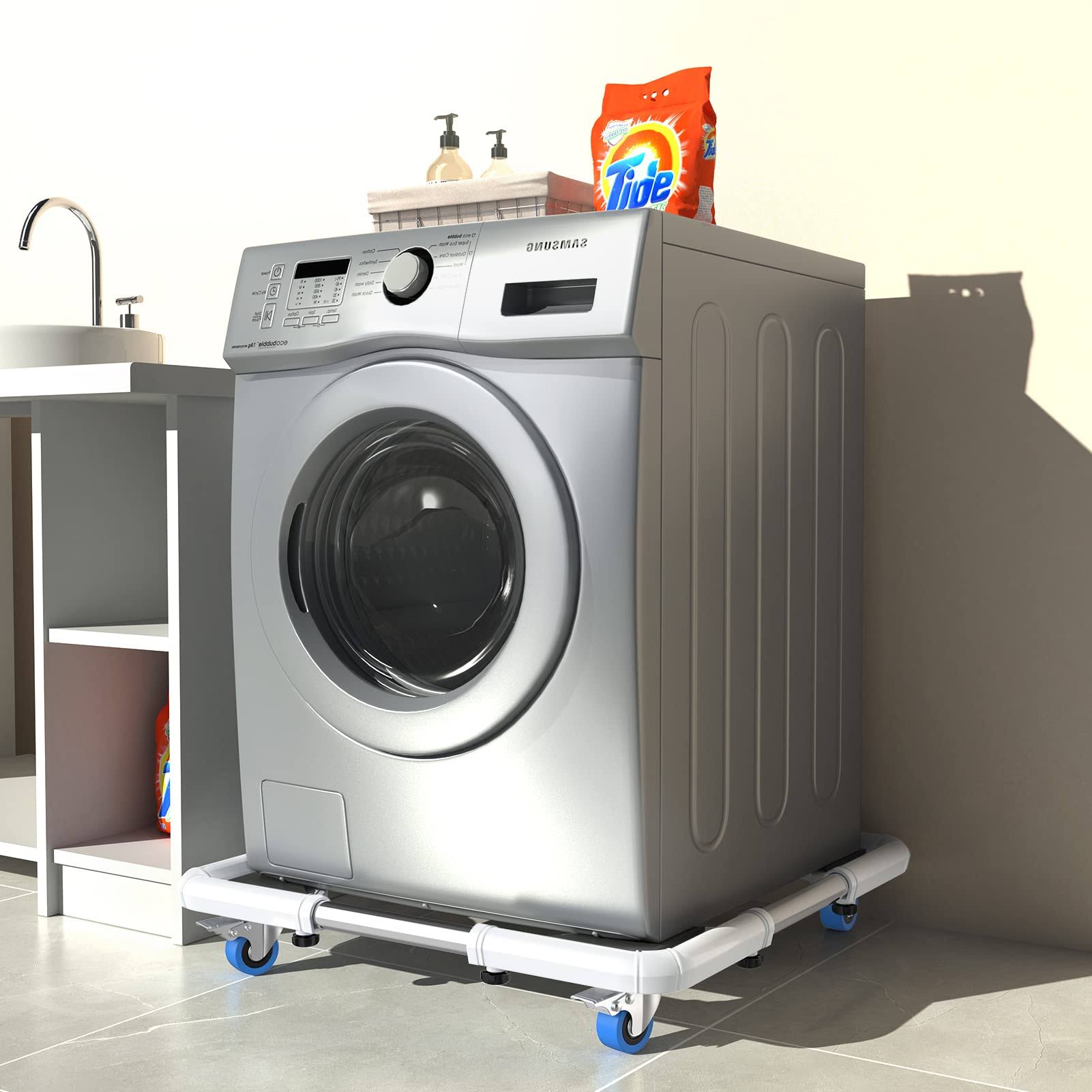 SPACECARE Mini Fridge Stand Furniture Dolly Mobile Roller with 4 Locking WHEELS-BASE Adjustable Refrigerator Washing Machine Sta