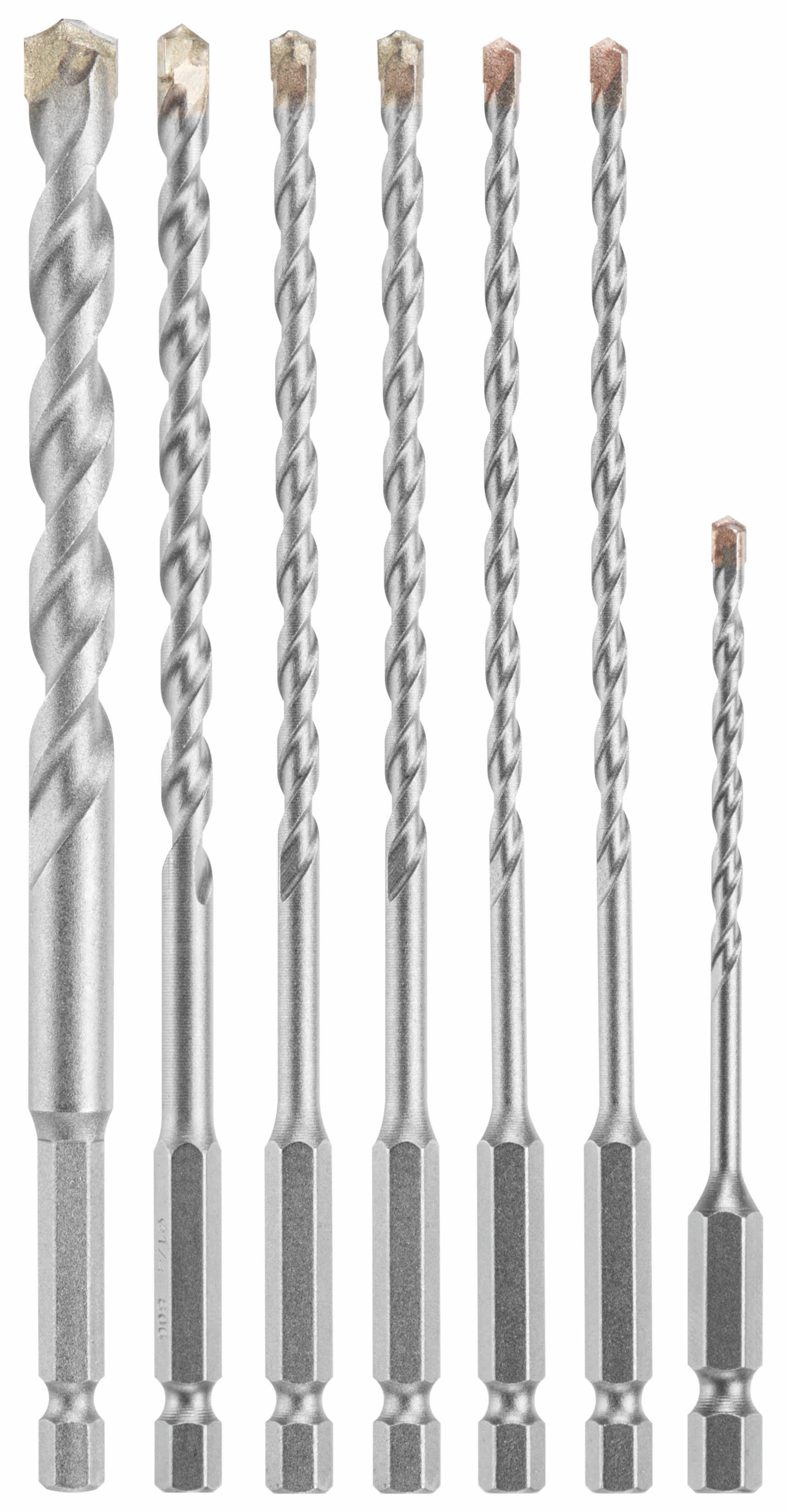 Bosch Lbhxs7u 7 Pc. Hex Shank Hammer Drill Masonry Bit Set
