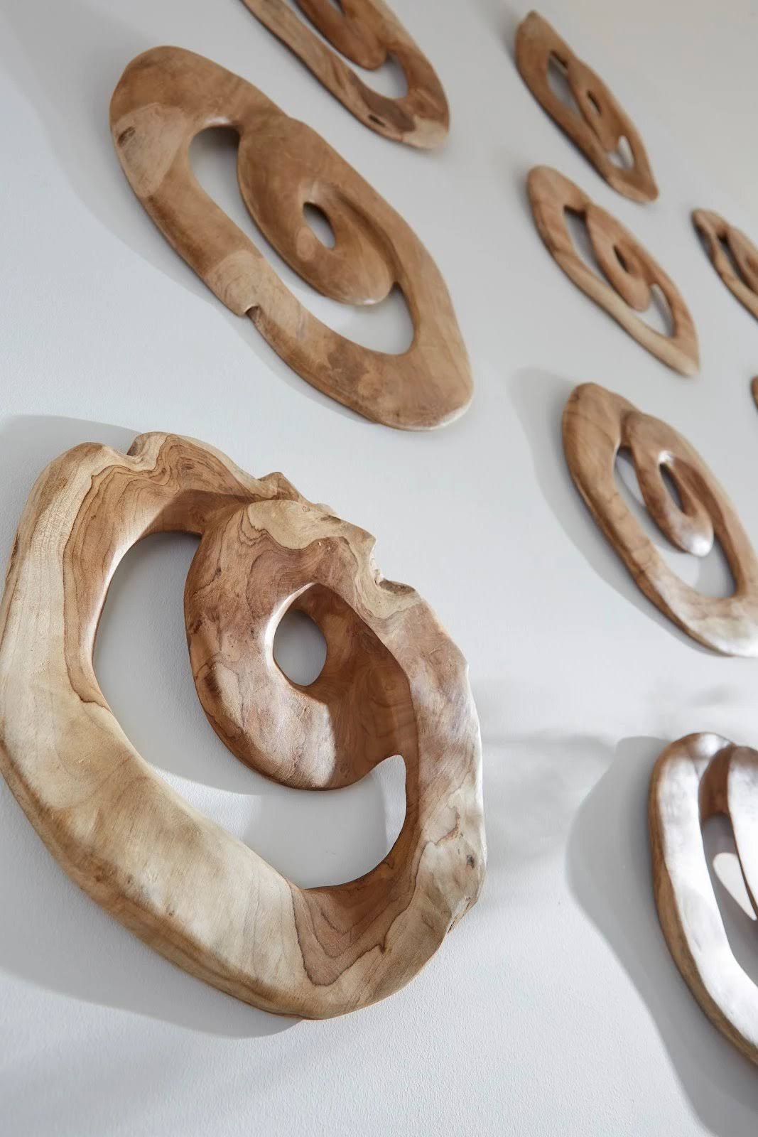 Phillips Collection Swirl Wall Tile, Teak Wood, Assorted