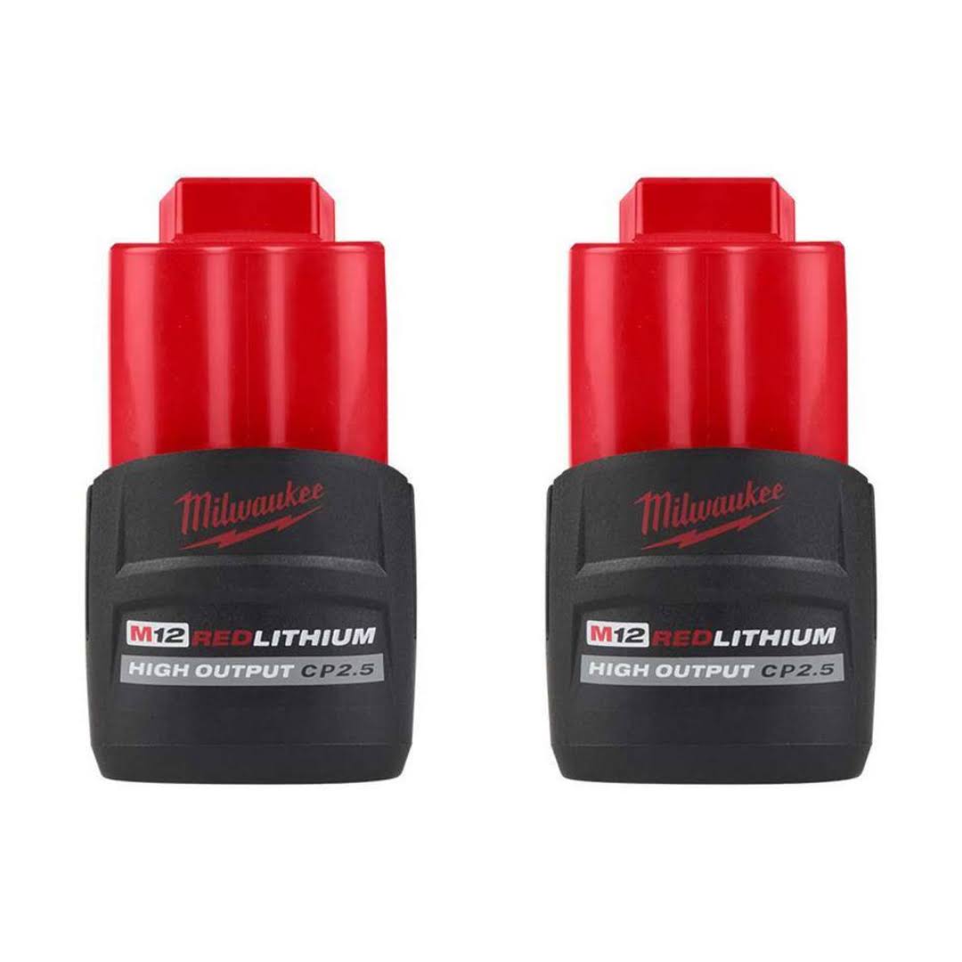 Milwaukee M12 12V Lithium-Ion CP High Output 2.5 Ah Battery (2-Pack)