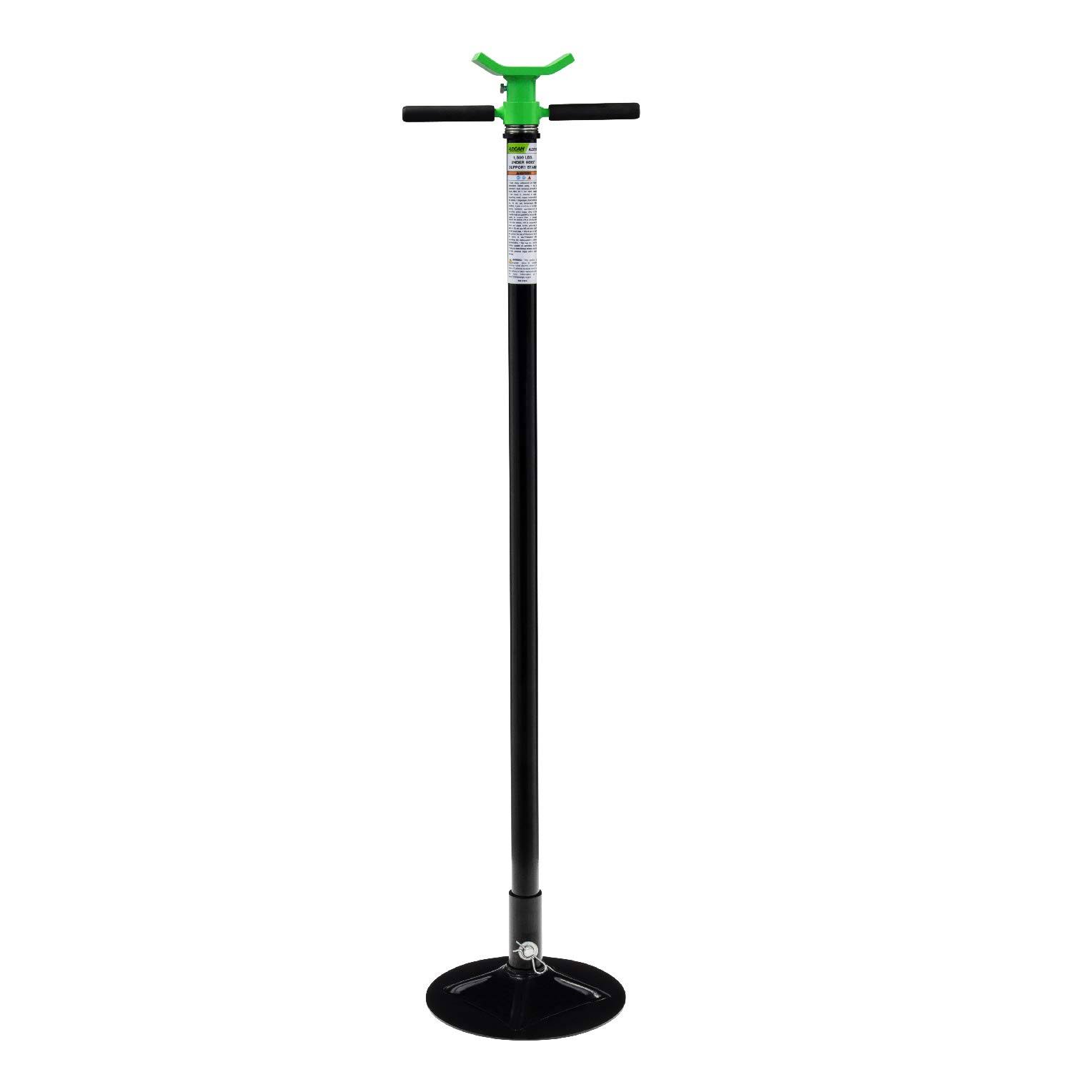 Arcan Underhoist Support Stand, 3/4 Ton Capacity, 12 inch Diameter Base, Contoured Saddle, Bearing Mounted Spin Handle, Supports Vehicle Components