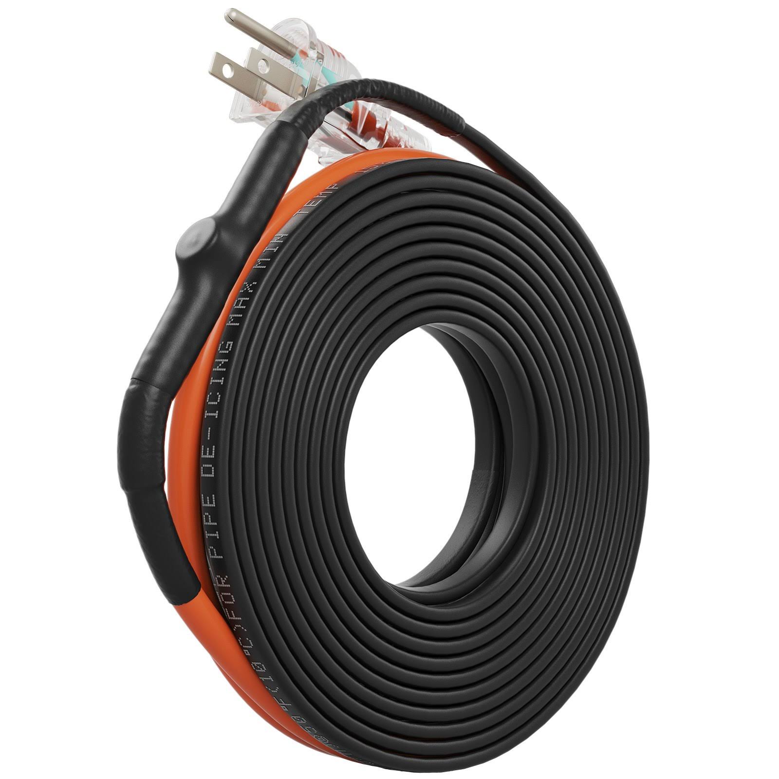 VEVOR Self-Regulating Pipe Heating Cable with Built-in Thermostat 30 Feet