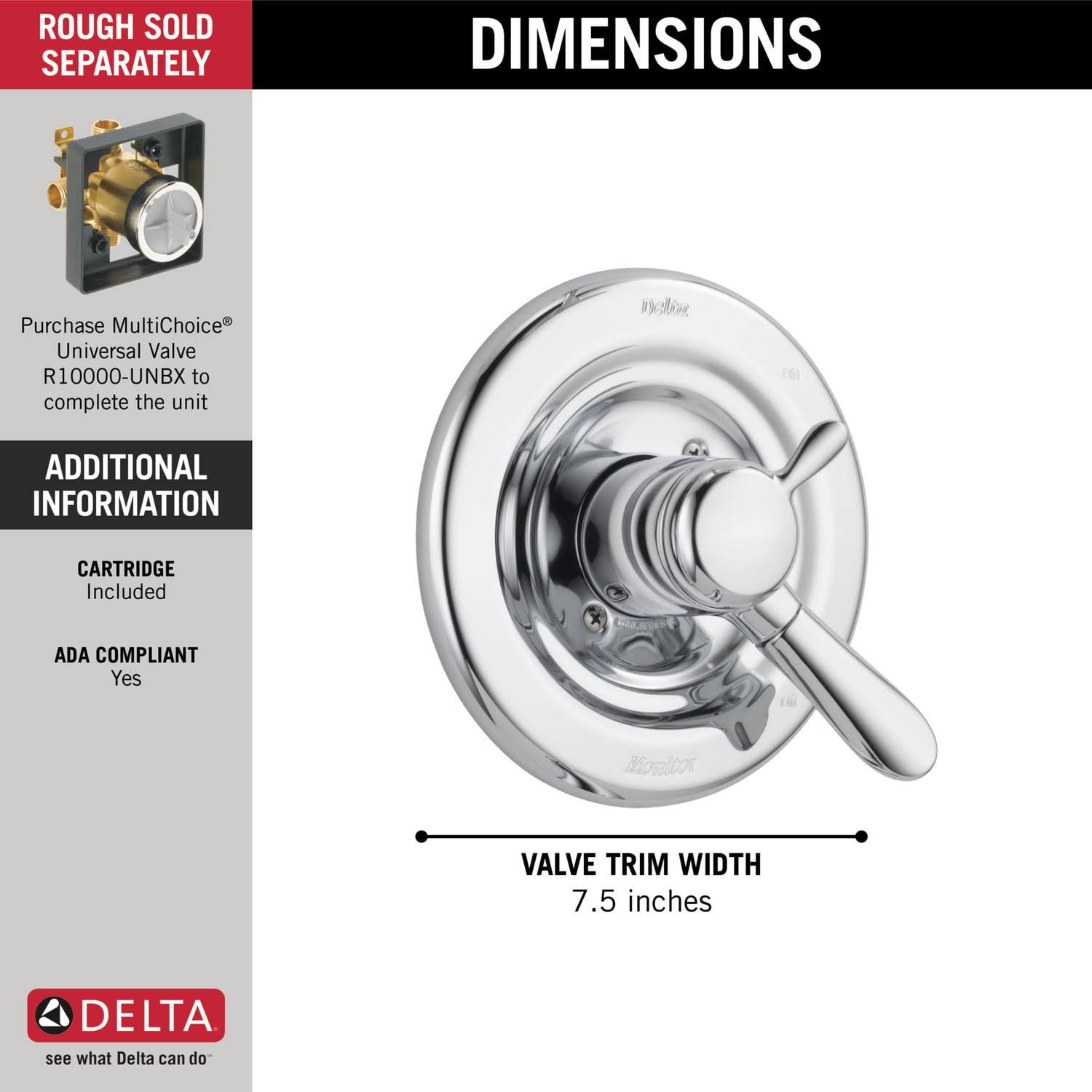 Delta T17038-CZ Lahara Monitor 17 Series Valve Trim- Champagne Bronze