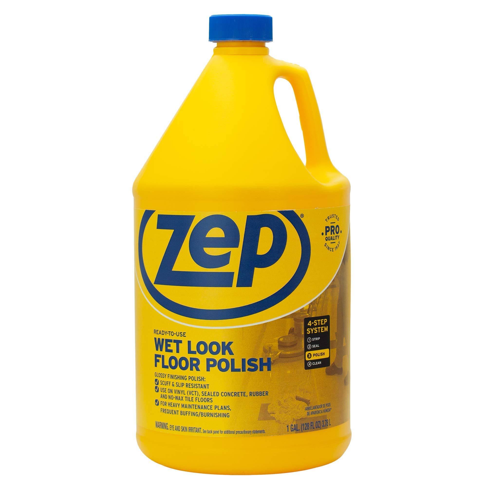 Zep Commercial Floor Finish, Wet-Look- 128 fl oz
