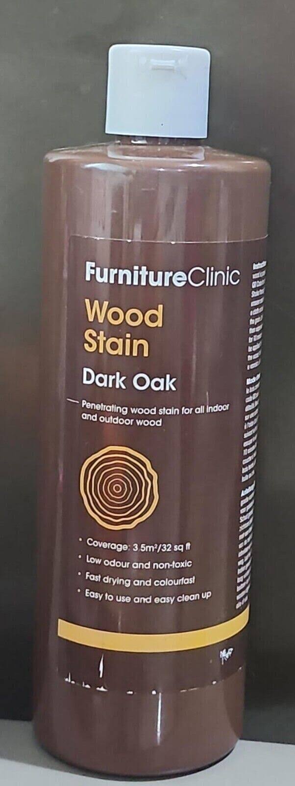 Furniture Clinic Wood Stain | Multiple Finishes | Fast Drying | Indoor and Outdoor Furniture and More | Water Based, Low Odor, Non-Toxic |