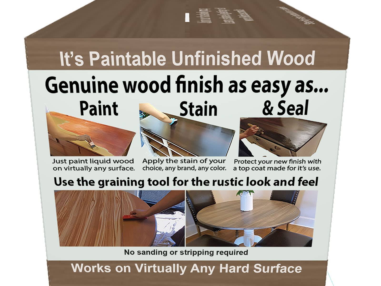 Retique It Liquid Wood Stain Kit Perfect Companion to Chalk Furniture, Milk Paint & Cabinet Beyond Faux Wood Look Paint