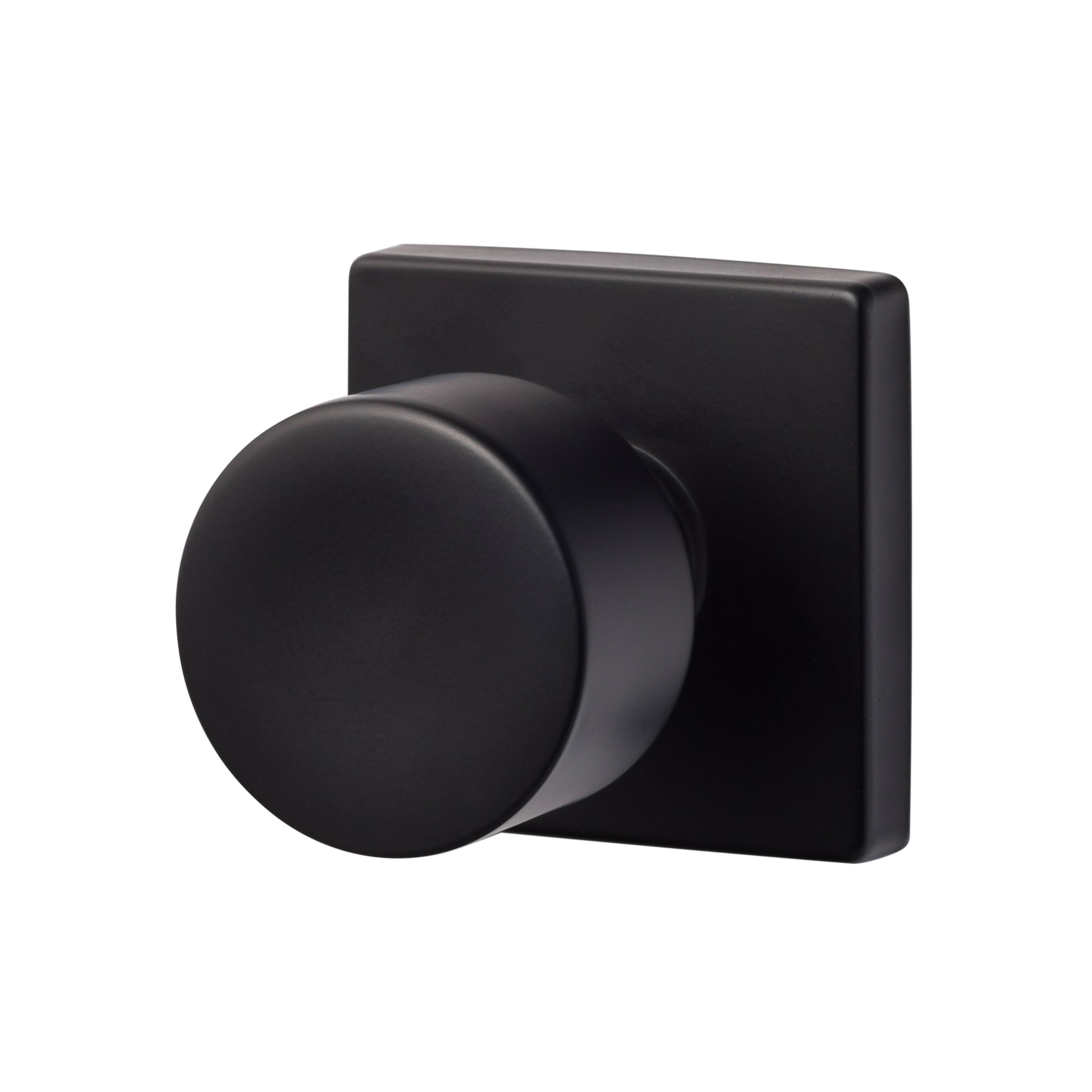 Sure-Loc Hardware BG100-SQ FBL Modern Series Bergen Square Dummy Door Knob Flat Black