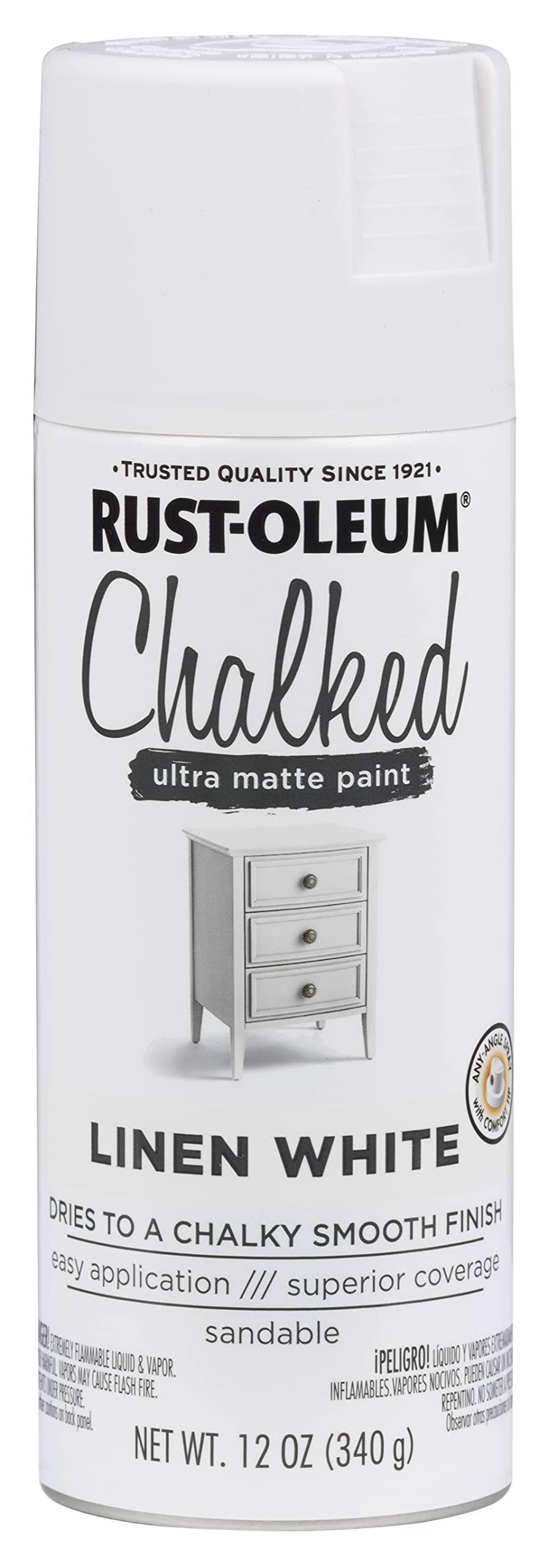 Rust-Oleum 12oz Chalked Ultra Matte Spray Paint Linen White