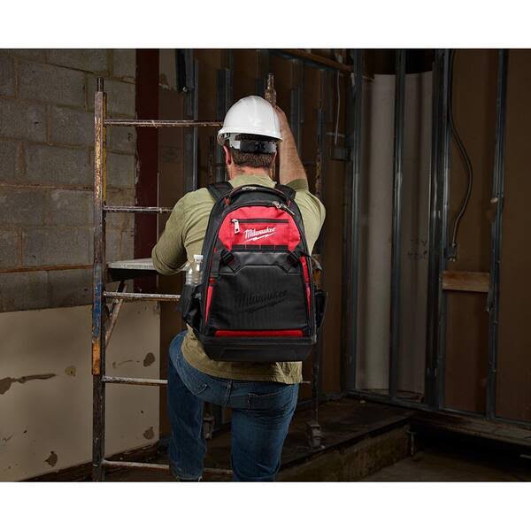 Milwaukee Jobsite Backpack with 28 oz. Dead Blow Hammer, Black