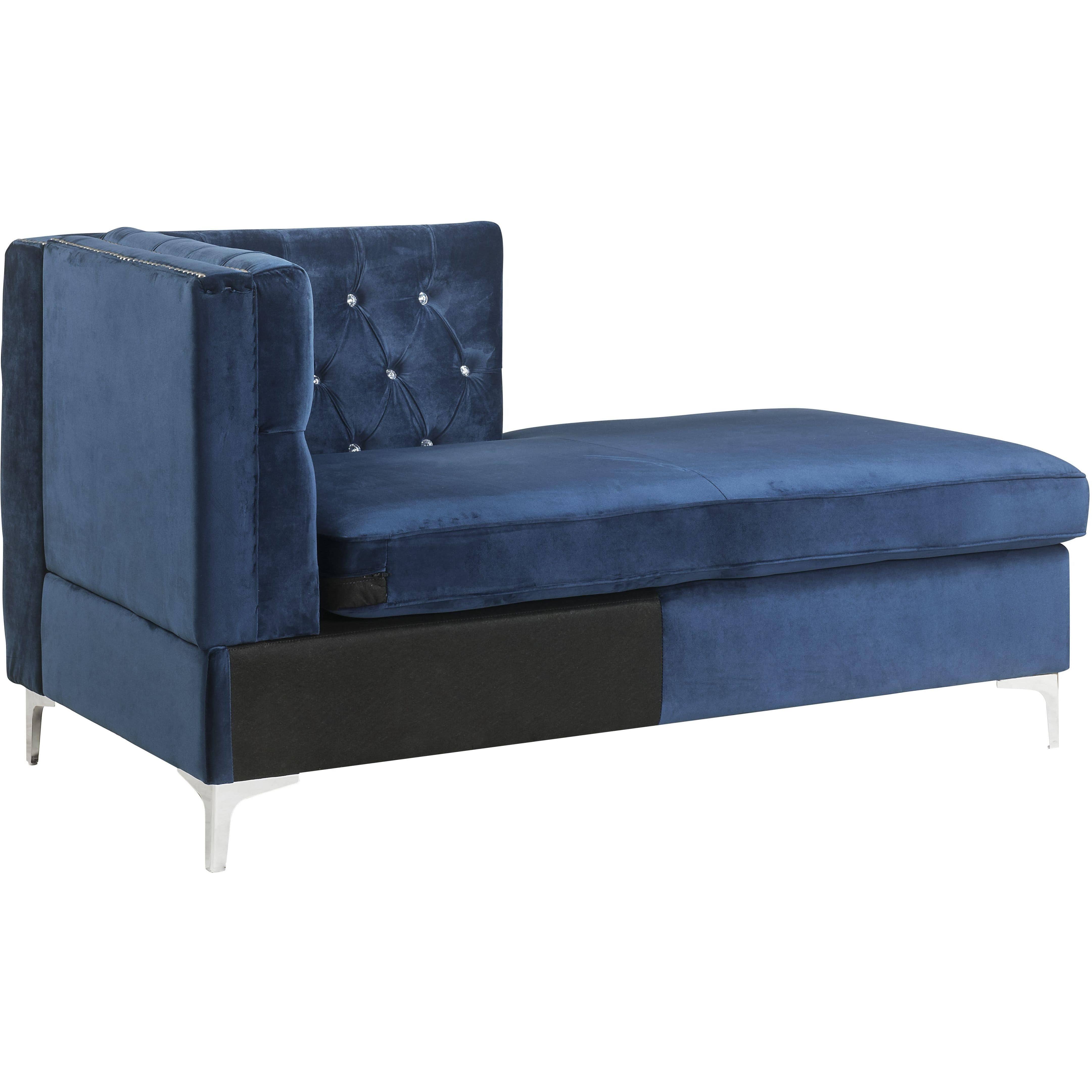 Acme Jaszira Blue Velvet Modular- Left Facing & Right Facing Arms