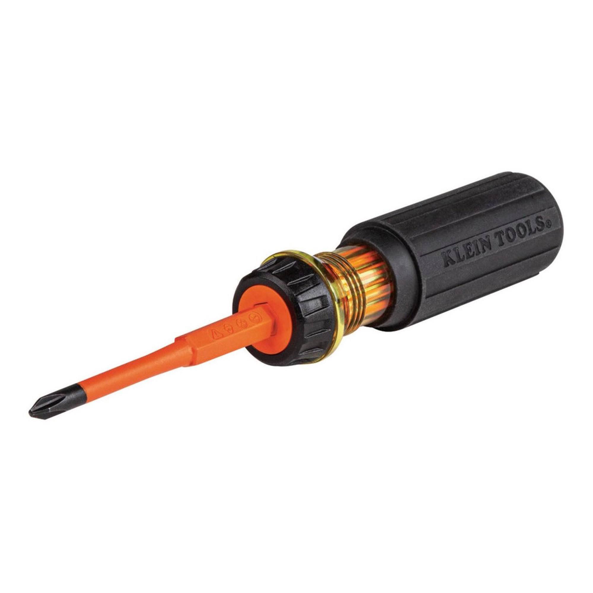 Klein Tools 32293 2 in 1 Insulated Flip Blade Screwdriver