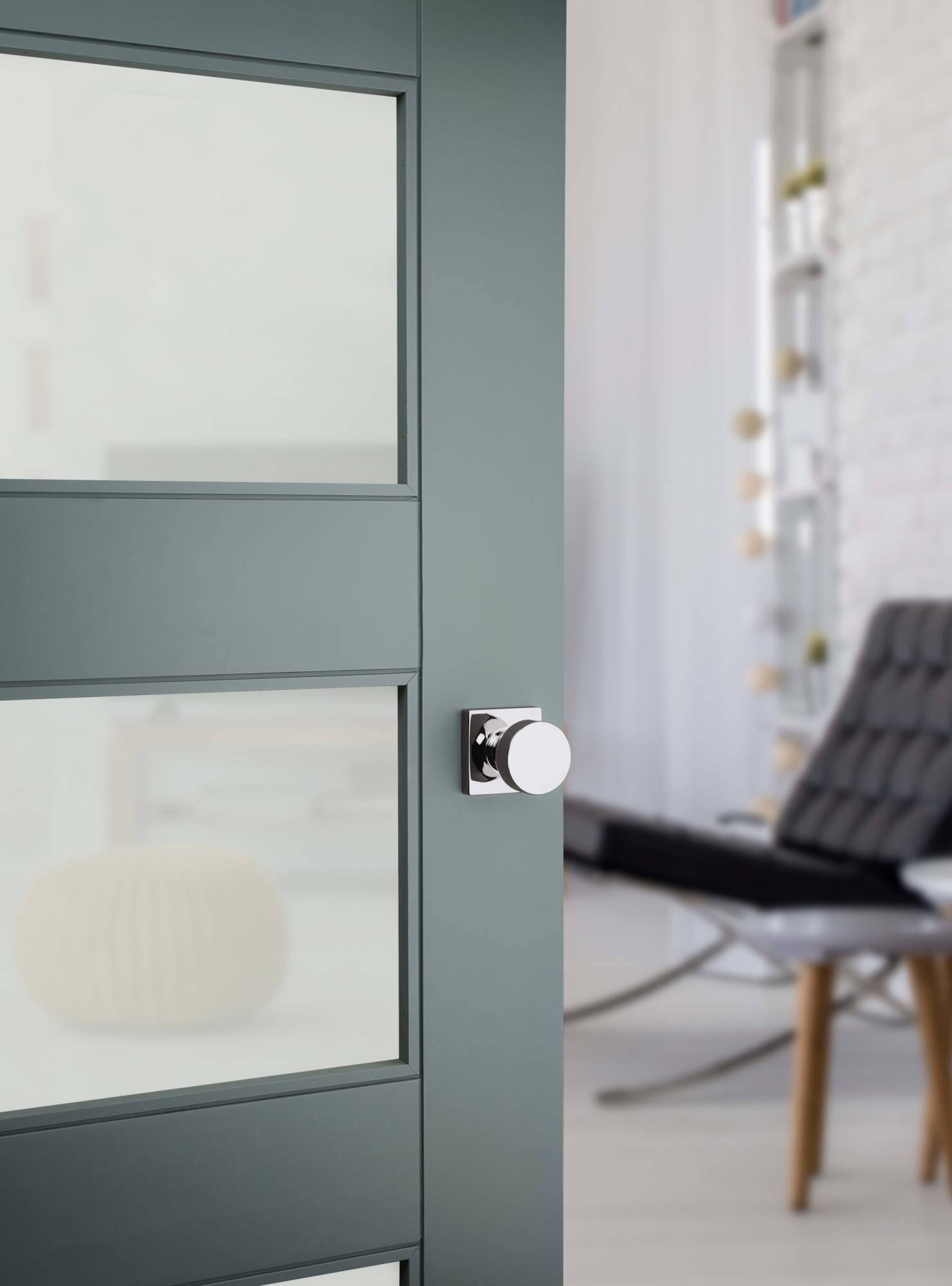 Kwikset 788PSKSQT Pismo Dummy Door Knob with Square Rose- Iron Black