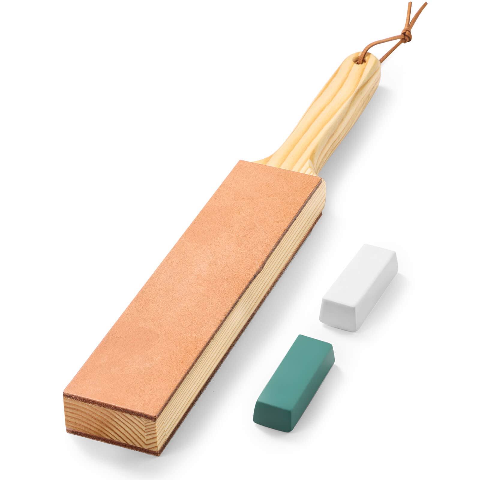 Angerstone Double Side Leather Strop for Knife Sharpening- 14