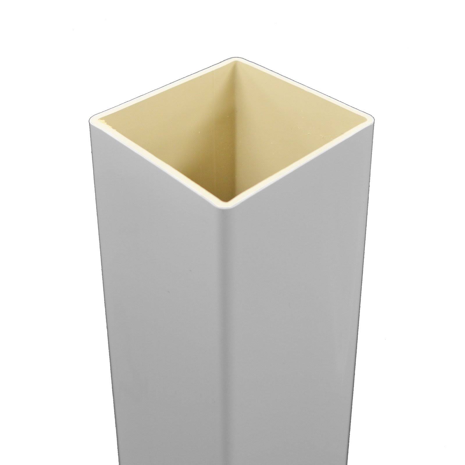 Weatherables 4 in. x 4 in. x 8 ft. White Vinyl Fence Blank Post