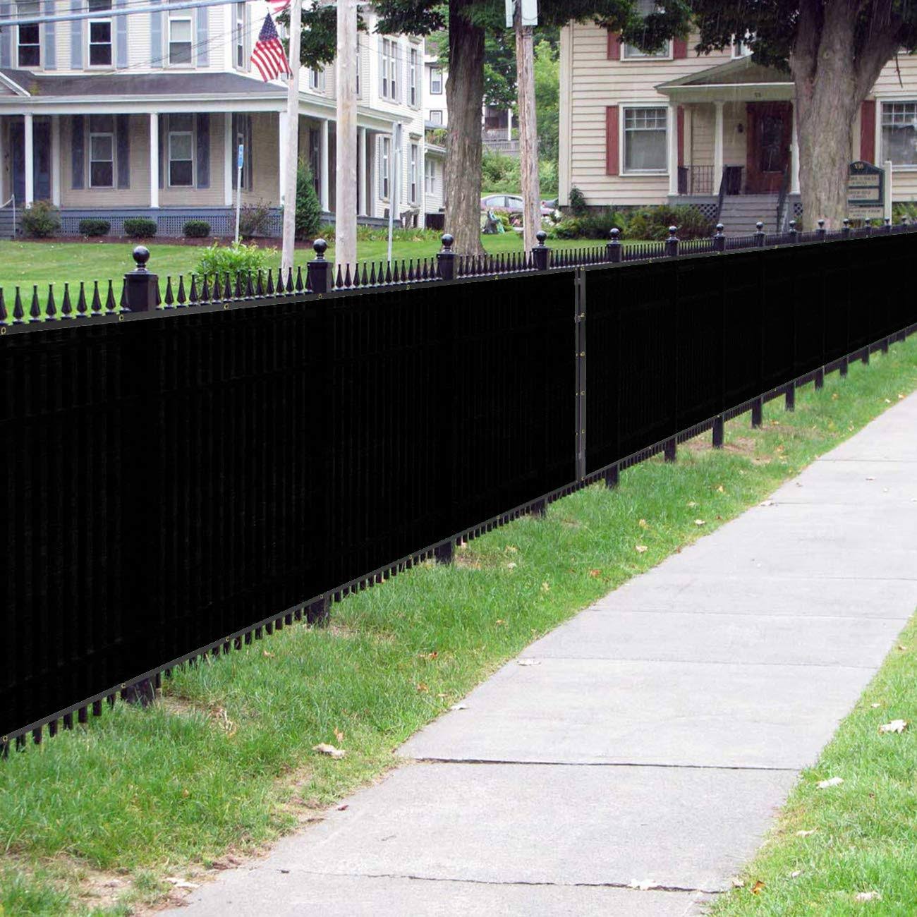 Sunnyglade 5 Feet x 50 Feet Privacy Screen Fence Heavy Duty Fencing Mesh Shade Net Cover for Wall Garden Yard Backyard (5 ft x 50 ft, Black)