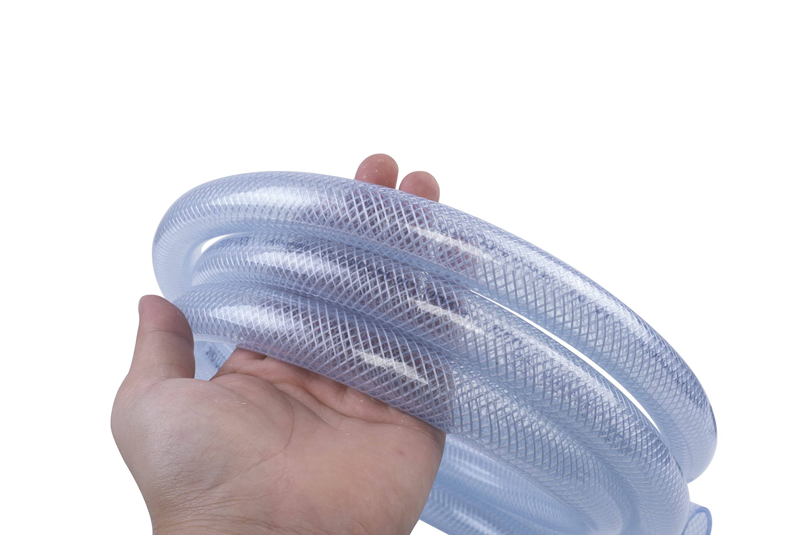 JUNZHIDA High Pressure Braided Clear Flexible PVC Tubing 3/4