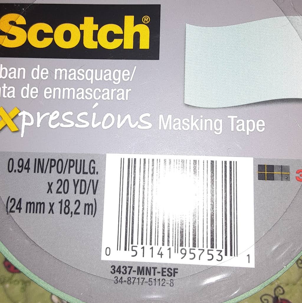 3M Scotch Decorative Masking Tape, Mint Mosaic, 1