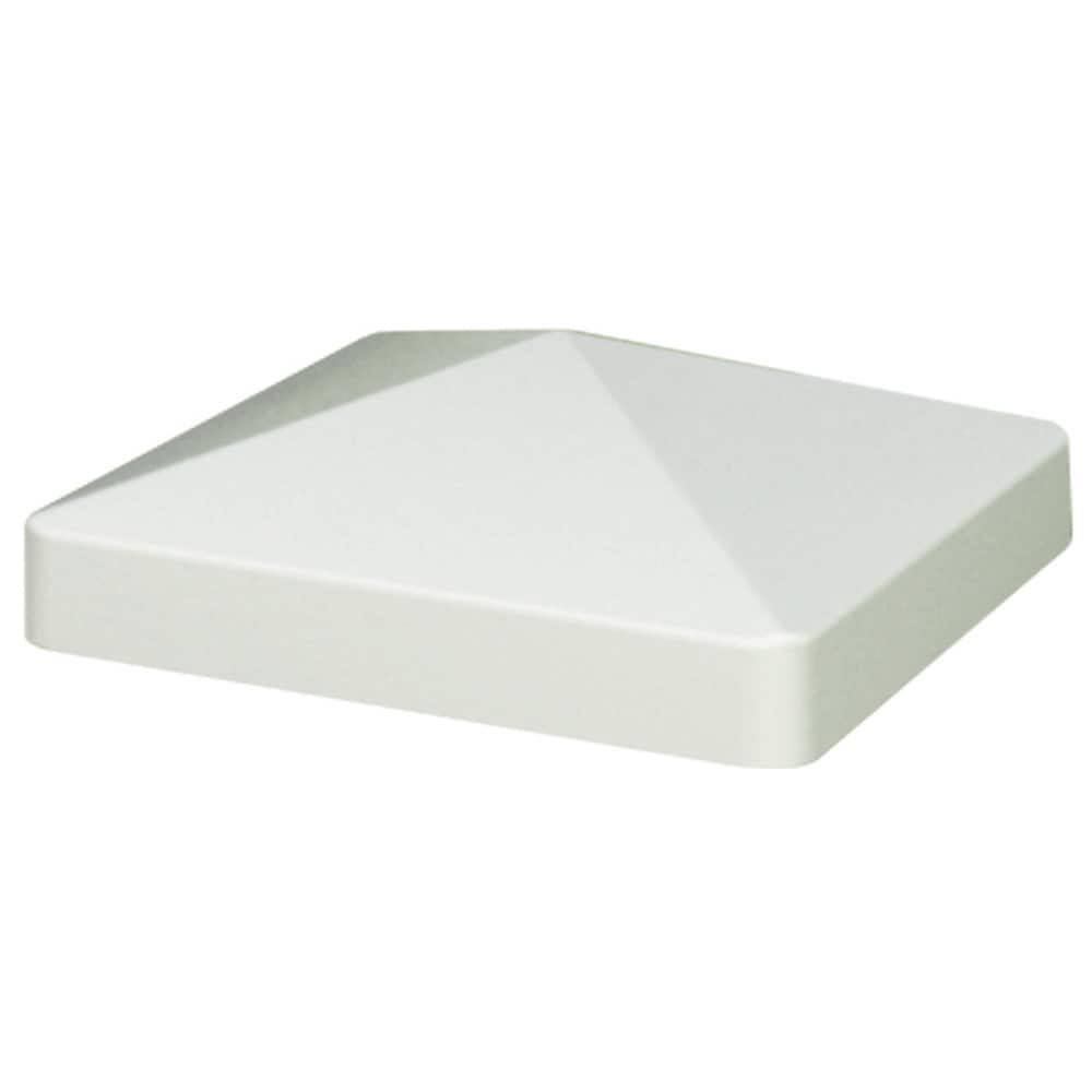 Outdoor Essentials 4 in. x 4 in. White Vinyl Pyramid Fence Post Cap
