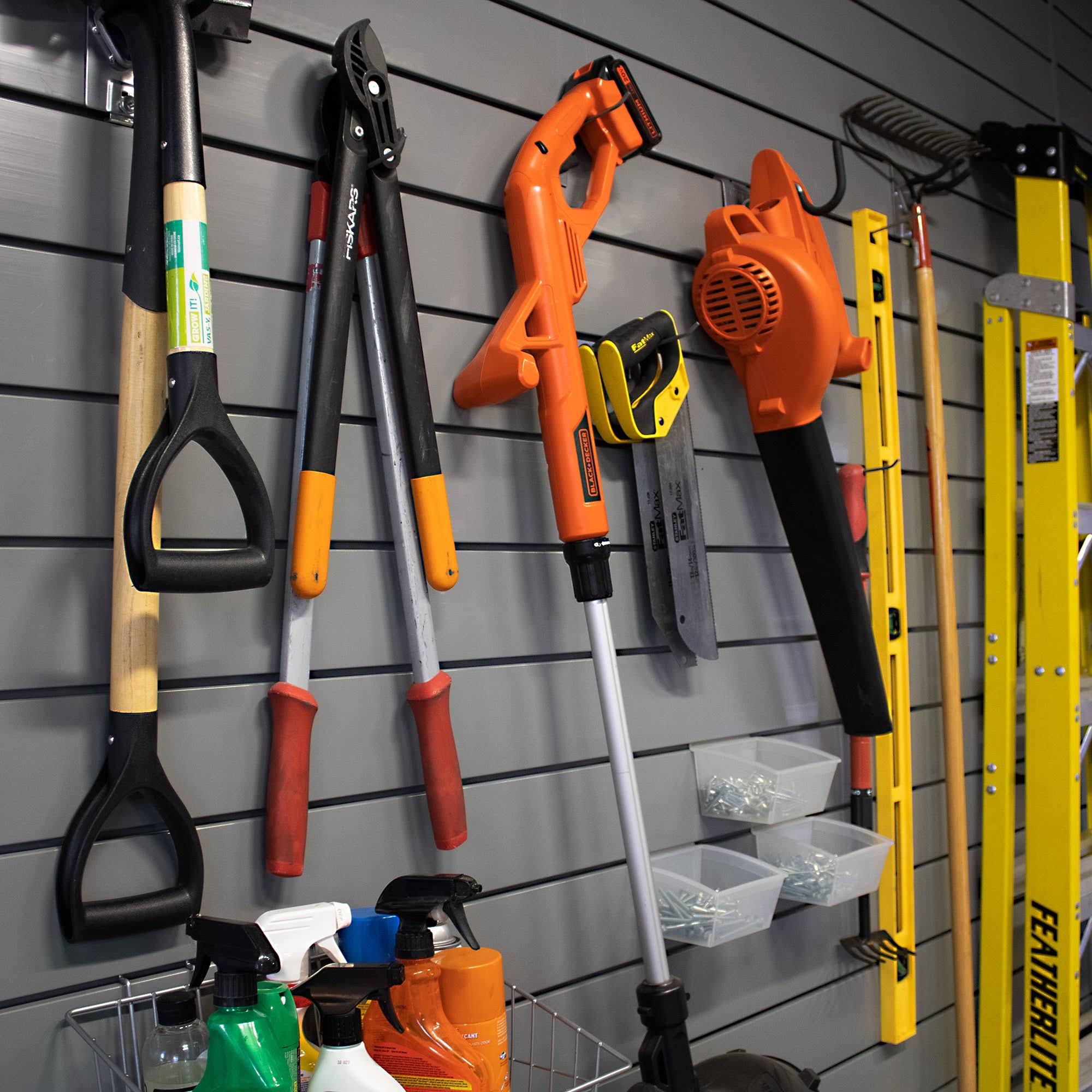 8 ft. x 4 ft. PVC Slatwall (2-Pack Light Gray)