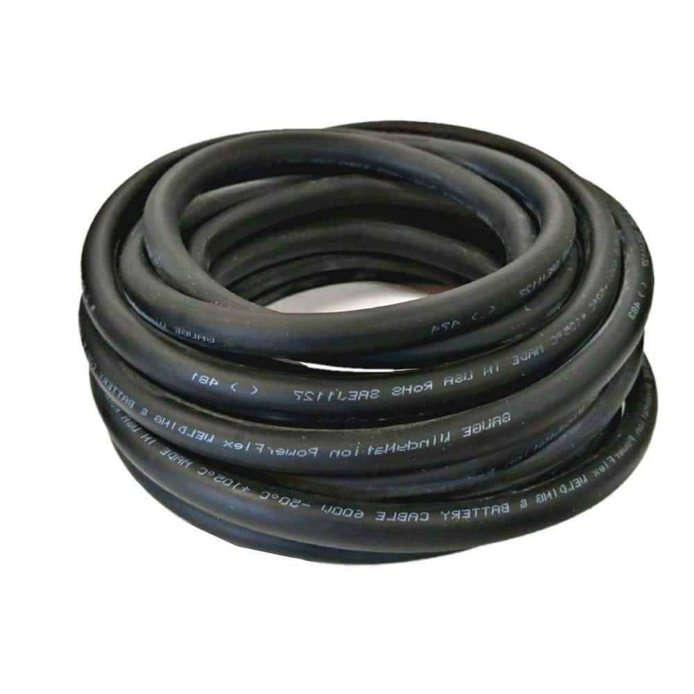 WindyNation 8-Gauge 50 ft. Black Welding Cable