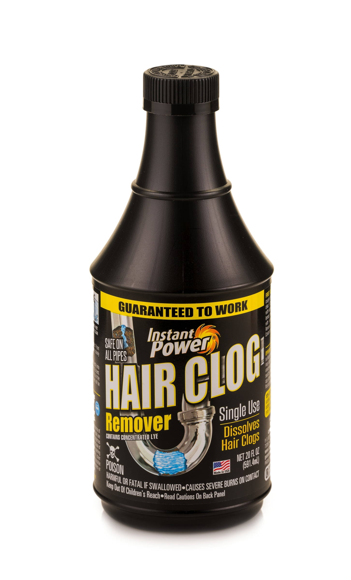 Instant Power Hair Clog Remover Single Use, 20 fl oz, Size: 20 oz