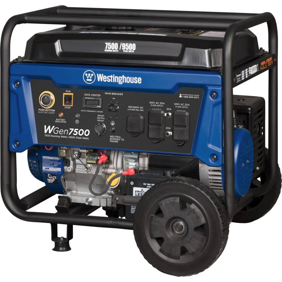 Westinghouse WGen7500 Portable Generator with Remote Electric Start