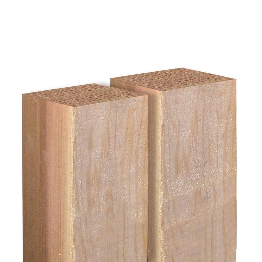 4 in. x 4 in. x 8 ft. Western Red Cedar Fence Post (2-Pack)