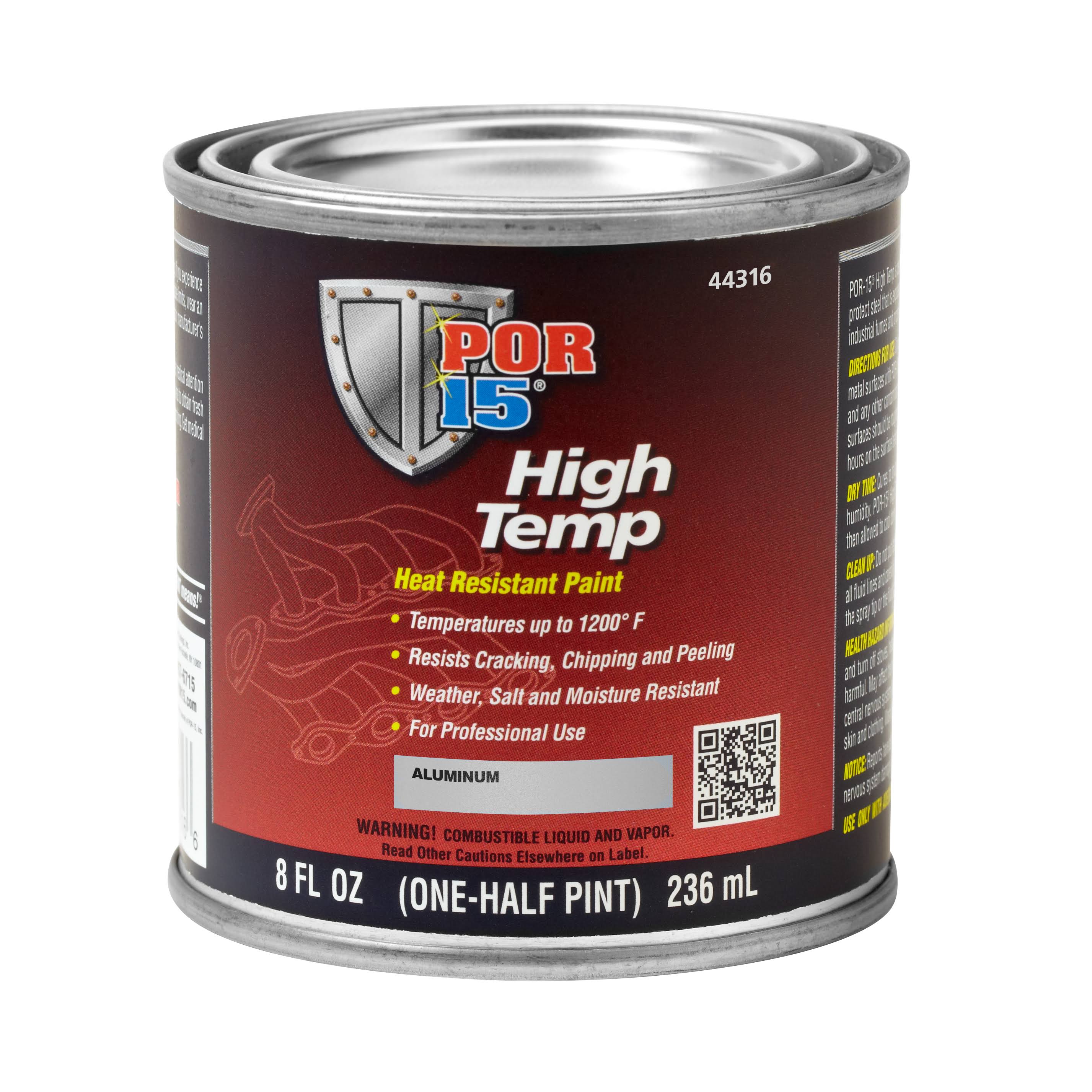 POR-15 44316 Aluminum High Temp Paint- 8 fl. oz.