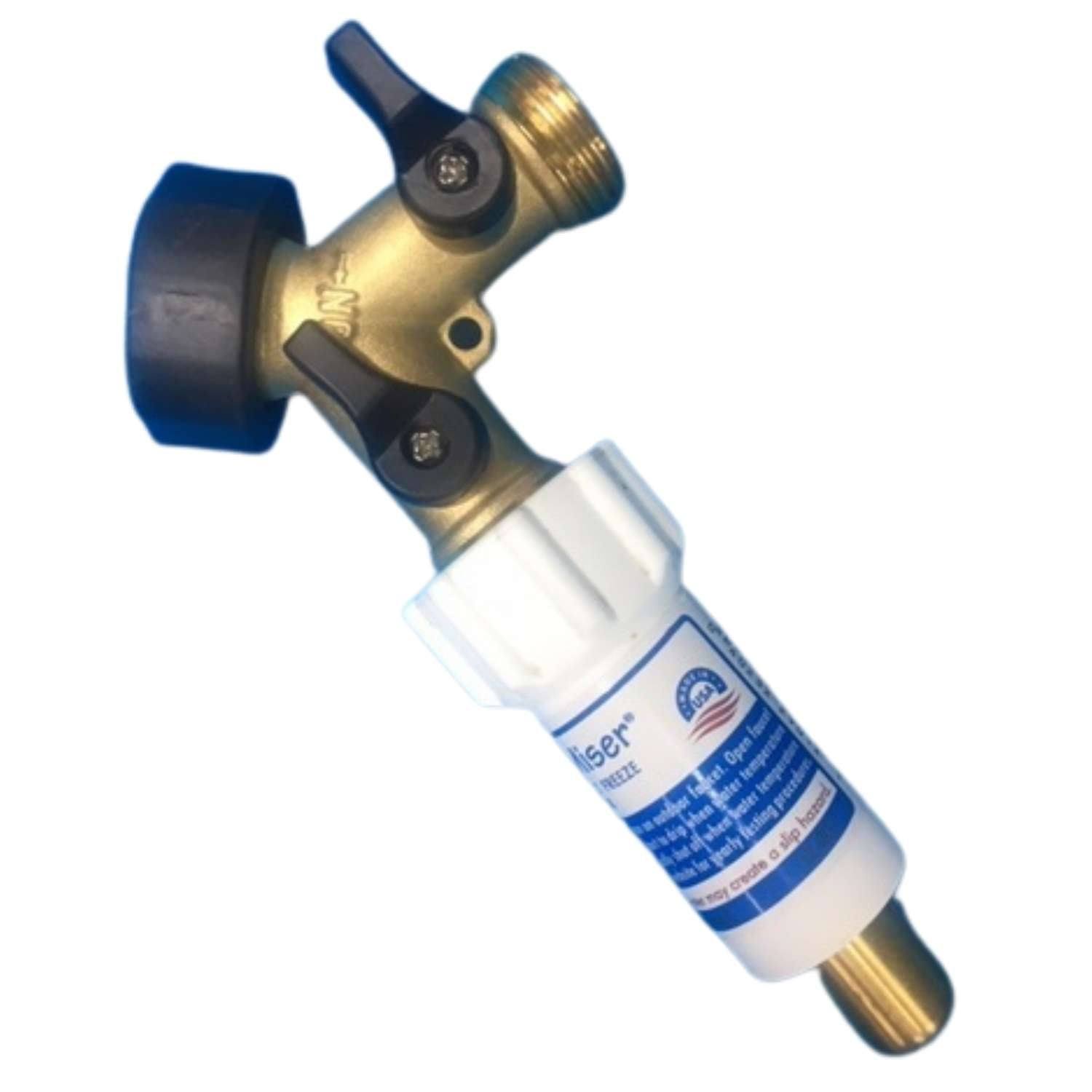 Freeze Miser 2-Way Y Valve Shut-Off inch Brass Hose Connector