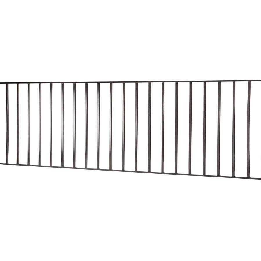 Lowe's Monroe 3-ft H x 8-ft W Black Steel Flat-Top Yard Fence Panel