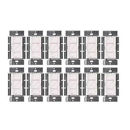 Lutron Caseta Smart Lighting Dimmer Switch for Wall and Ceiling Lights | PD-6WCL-WH | White (12-Pack)