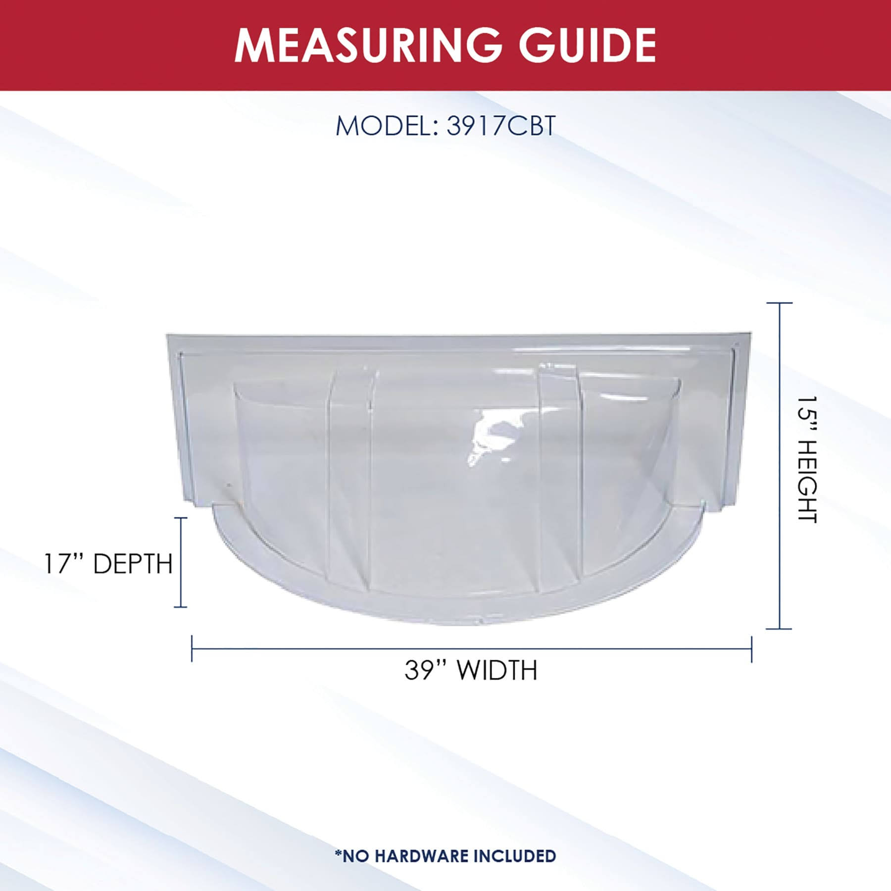 Shape Products 39 in. W x 17 in. D x 15 in. H Economy Round Bubble Window Well Cover 3917cbt