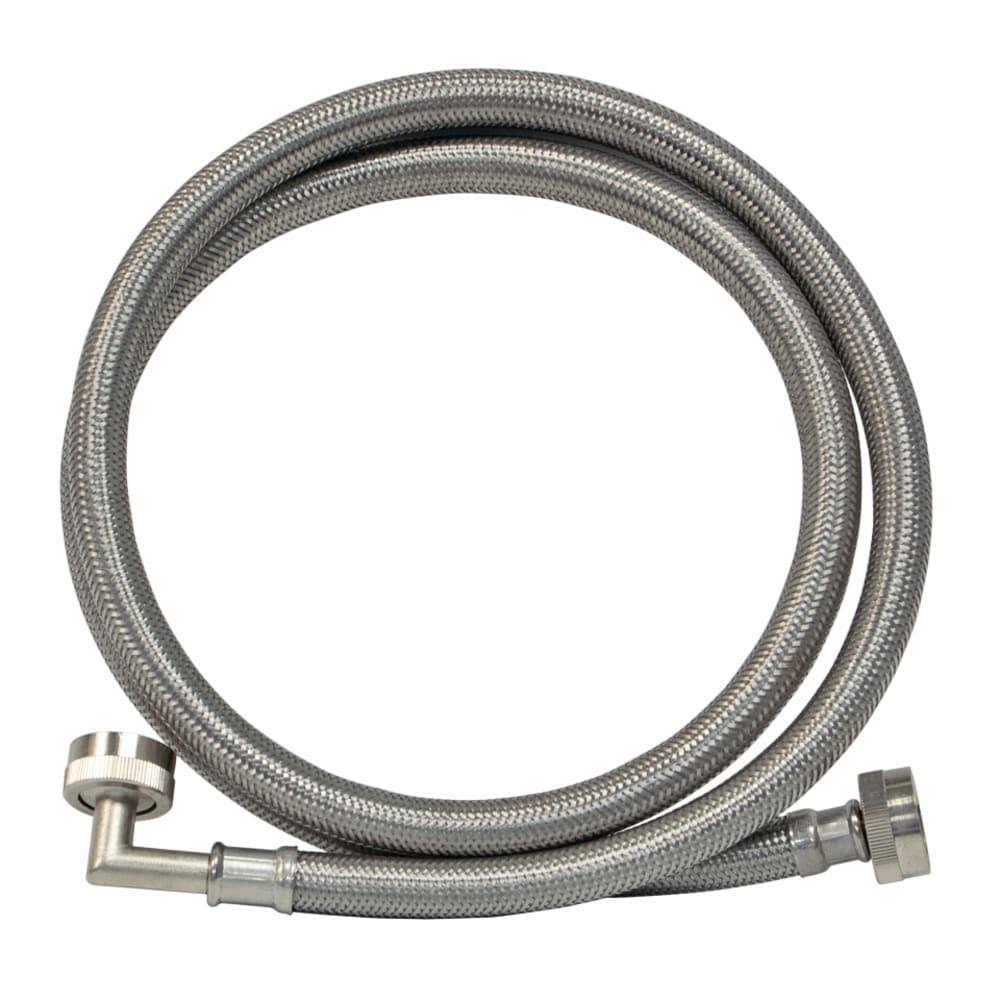 Eastman 4-ft 3/4-in FHT Inlet x 3/4-in Hose Thread Outlet Braided Stainless Steel Washing Machine Fill Hose 98547