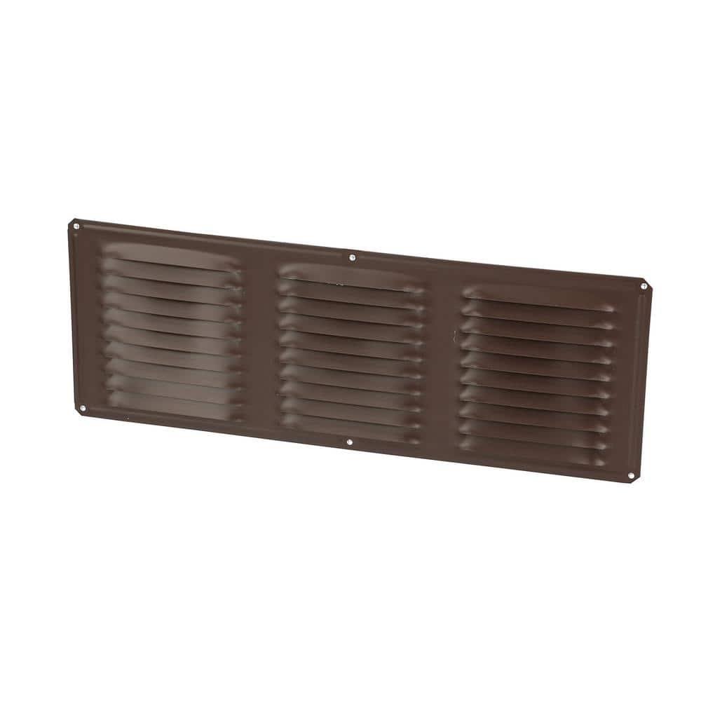 Air Vent 16 in. x 6 in. Brown Aluminum Under Eave Vent