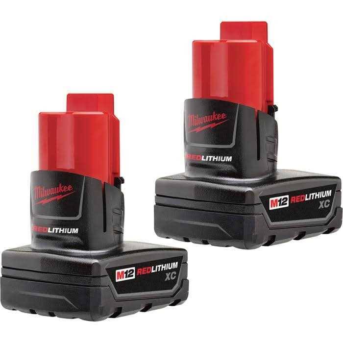 Milwaukee M12 REDLITHIUM XC Extended Capacity 3.0Ah Battery- 2-Pack Model 48-11-2412