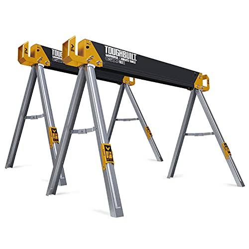 Toughbuilt Tb-c500-2 2,200 lb. Combined Capacity C500 Sawhorse Jobsite Table Set