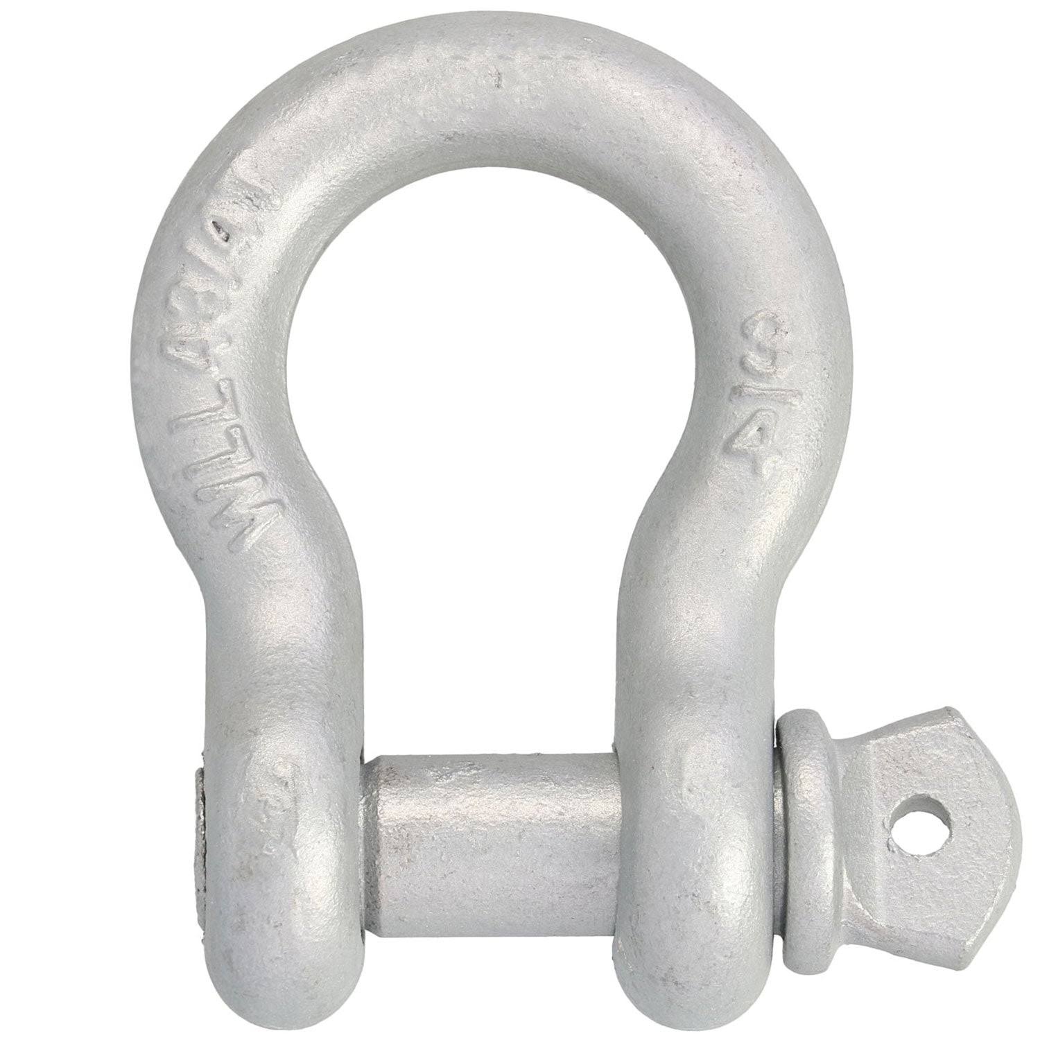 3/4 inch, 4.75 Ton, Galvanized Screw Pin Anchor Shackle, Silver 3712
