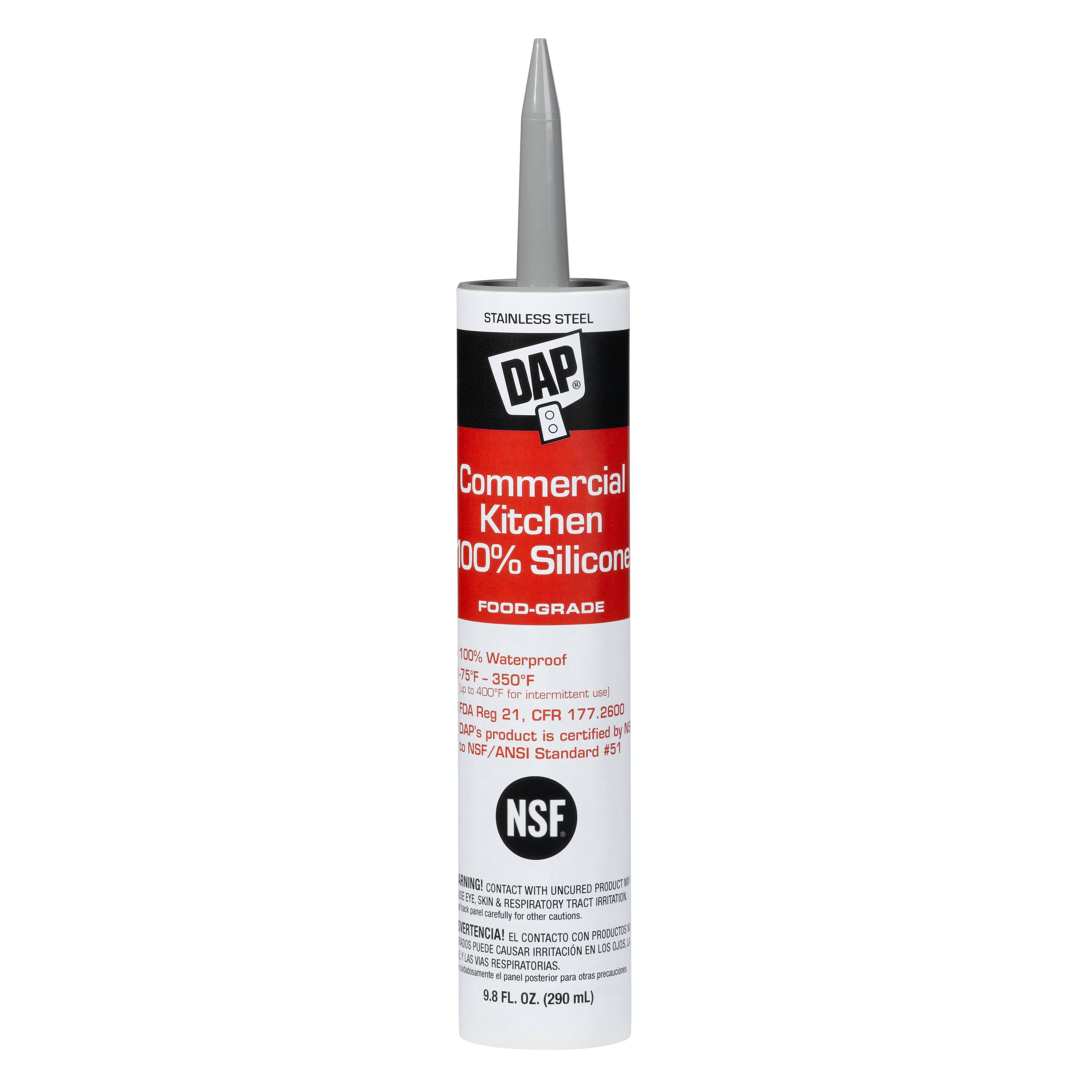 Dap 08660 Commercial Kitchen 100% Silicone Sealant, 9.8 oz, Stainless Steel
