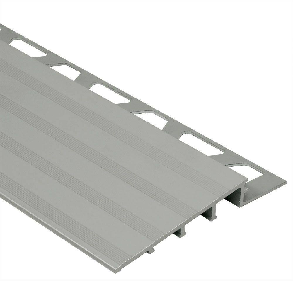 Schluter RENO-RAMP 3-1/2in. Wide Reducer 1/2in. Aluminum Satin