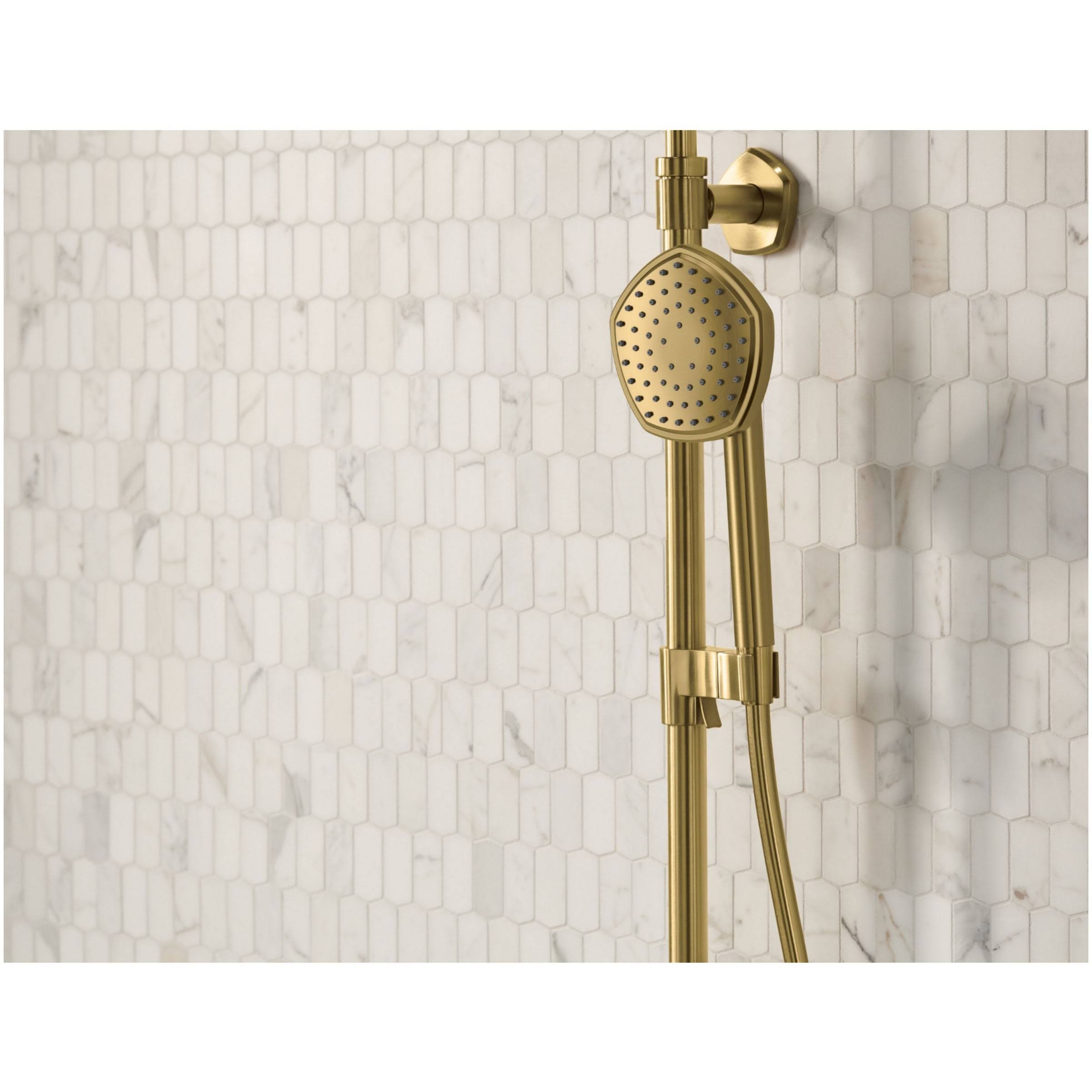 Kohler HydroRail-R Occasion Arch Shower Column Kit with Rainhead and Handshower, 1.75 GPM, 27118-G, Vibrant Brushed Moderne Brass