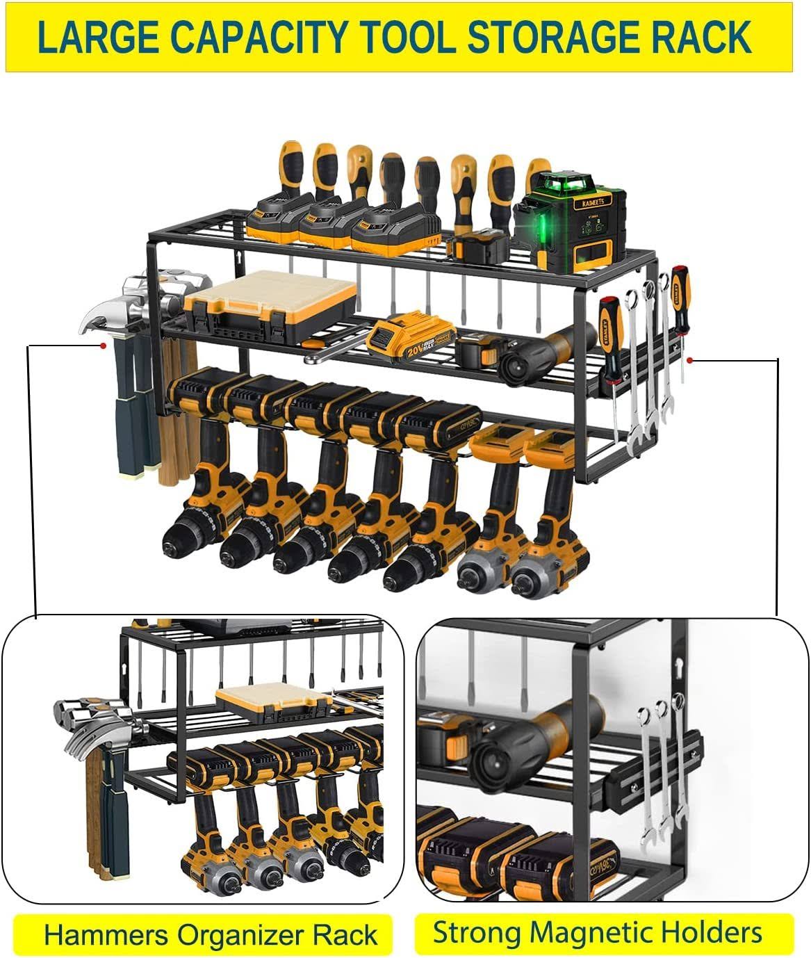 Spampur Power Tool Organizer for Tool Storage Drill Holder Wall Mount