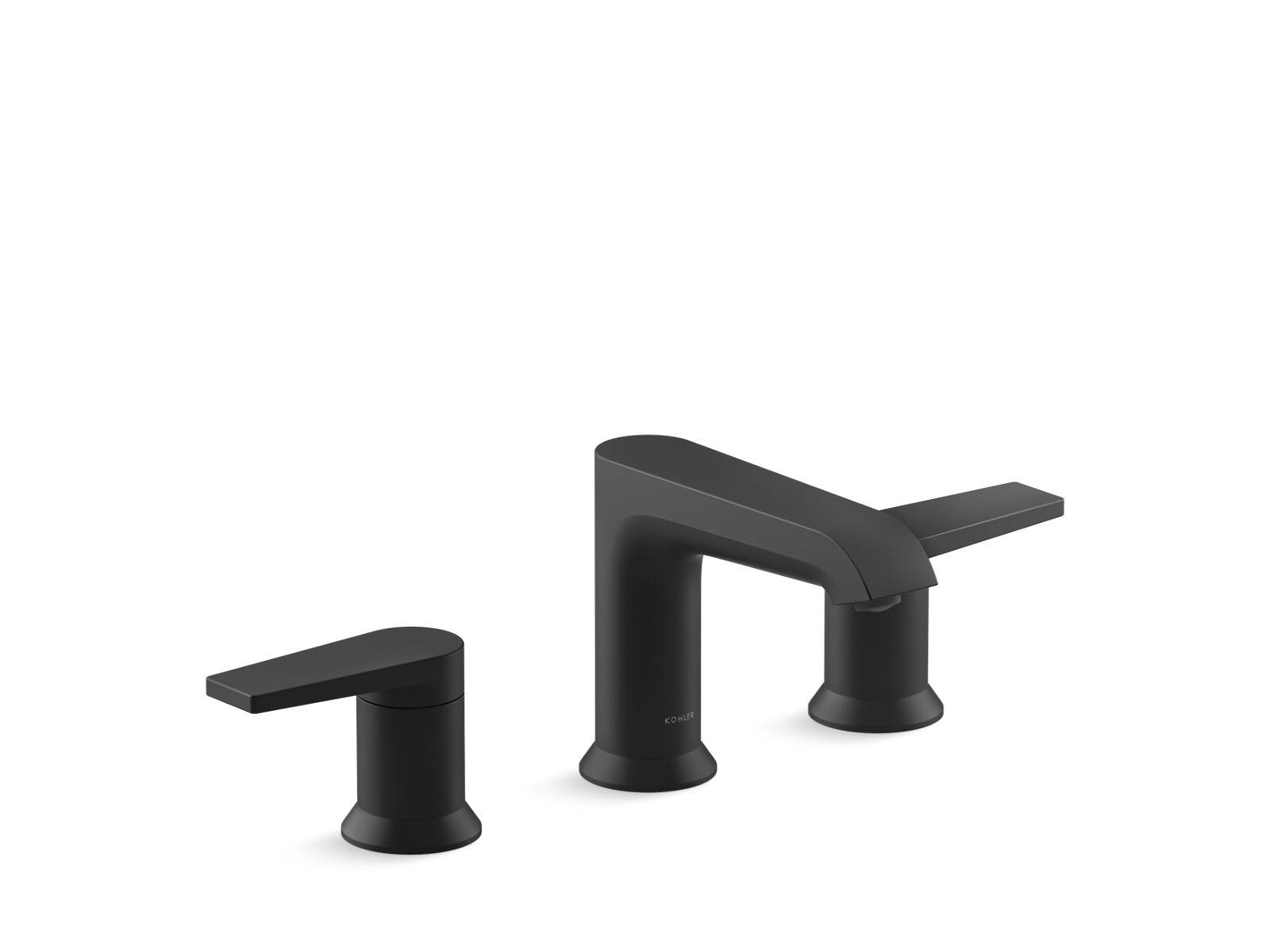 Kohler K-97093-4-BL Matte Black Hint Widespread Bathroom Sink Faucet