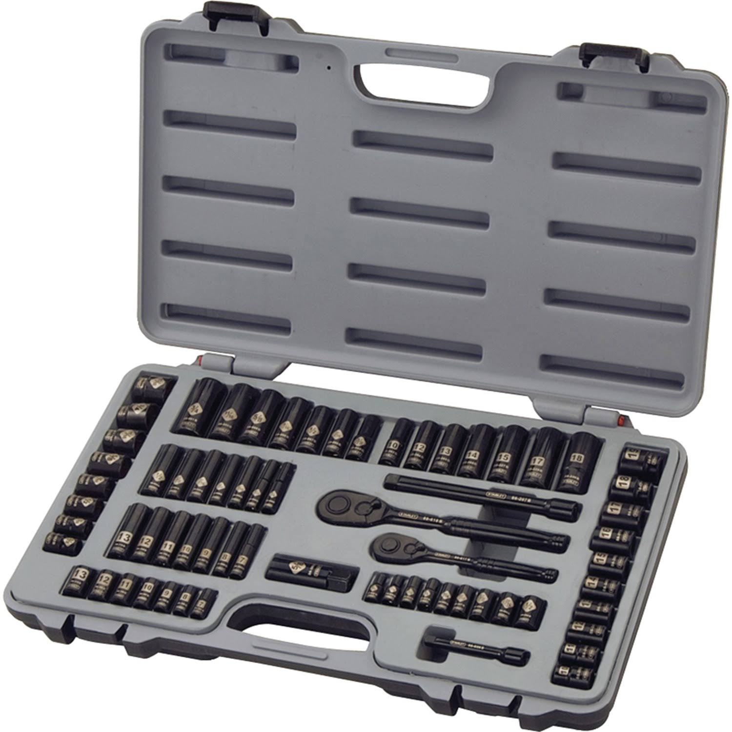 Stanley 69 Piece Black Chrome Mechanics Tool Set
