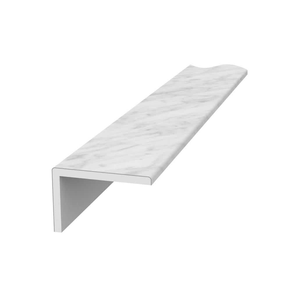 FlexStone 3 in. x 96 in. Remodel Trim with 2 in. Lip in Frost