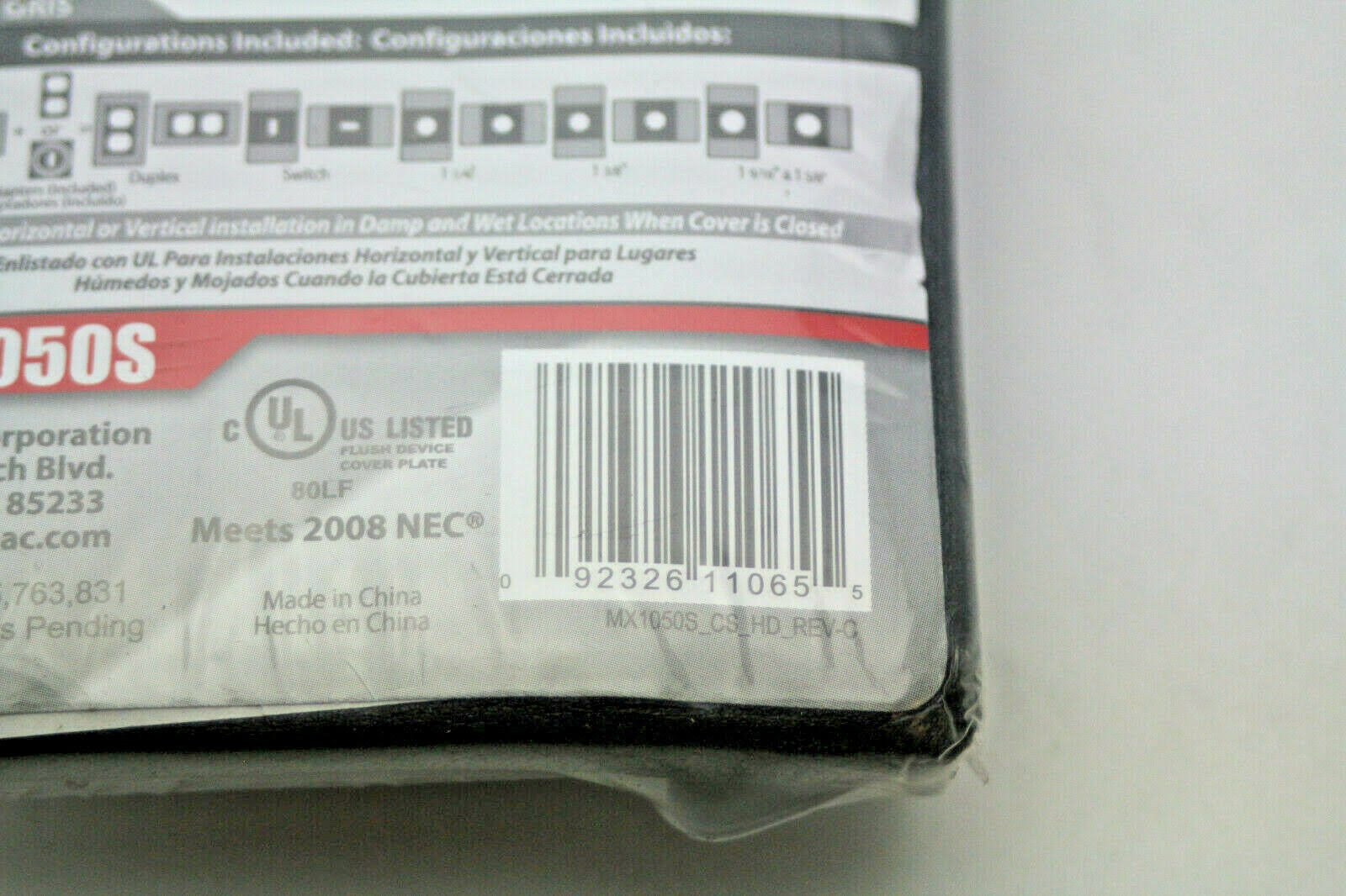 Weatherproof Flip Cover Vertical Mx1050s