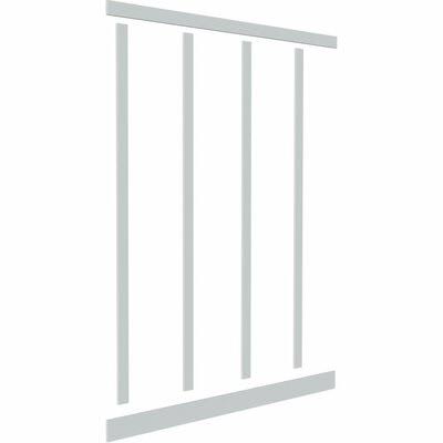 Ekena Millwork WPKP32X02CS Classic Shaker 8' Length PVC Wainscoting Kit, Heights Up to 32