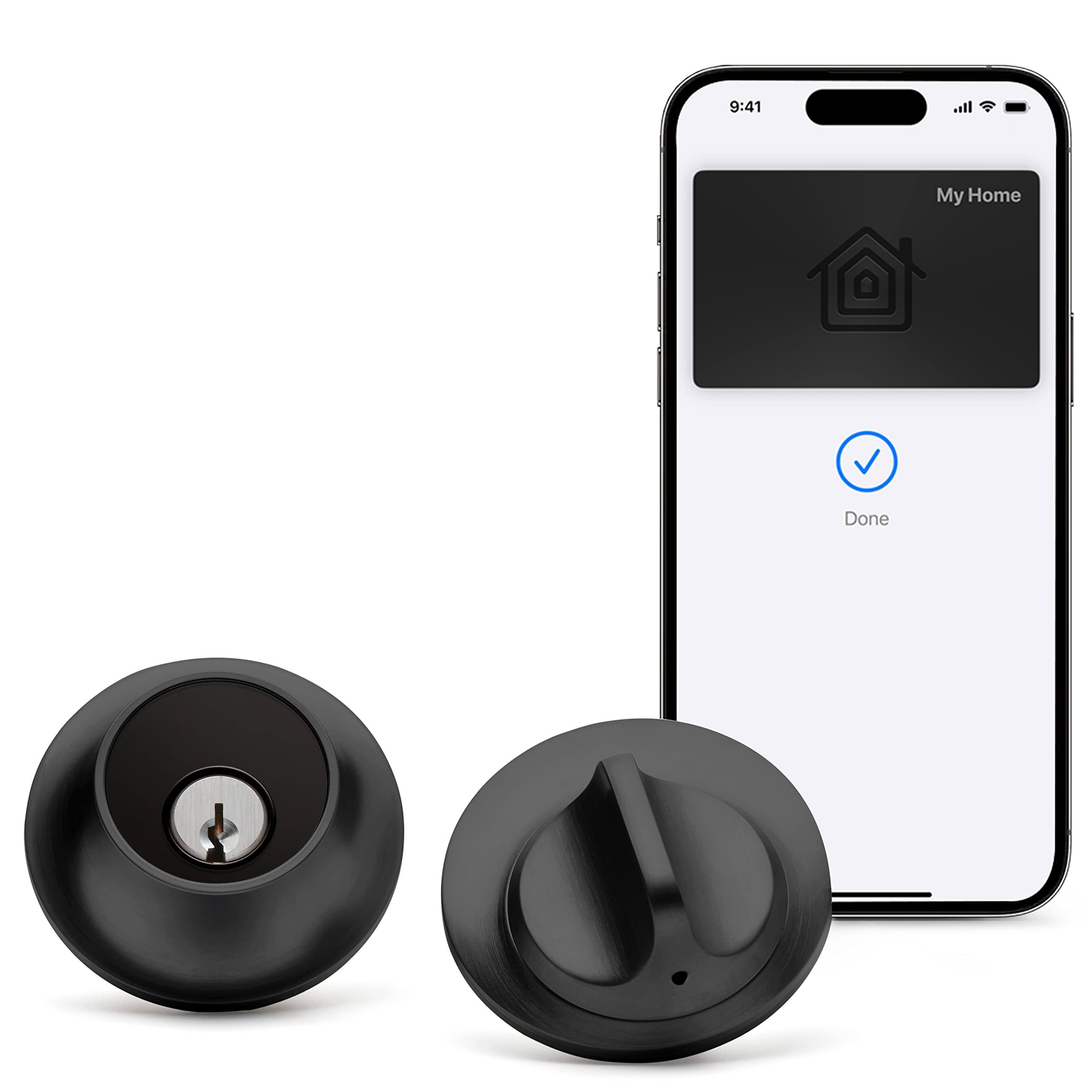Level Lock+ Smart Lock Plus Apple Home Keys- Smart Deadbolt for Keyless Entry- Includes Key Cards- Works with iOS, Android, Apple HomeKit (Matte
